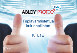 ABLOY Protec2 Cliq- esite - Yrityssuojeluyhdistys ry