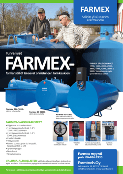 FARMEX -varastointisäiliöt