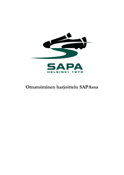 Omatoiminen harjoittelu SAPAssa