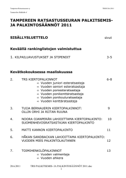 ja mestaruussäännöt - Tampereen Ratsastusseura ry