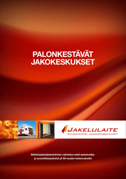 PALONKEST&Auml;V&Auml;T JAKOKESKUKSET