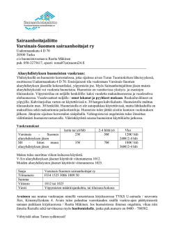 Vuokraajalle 2.pdf - Suomen Sairaanhoitajaliitto