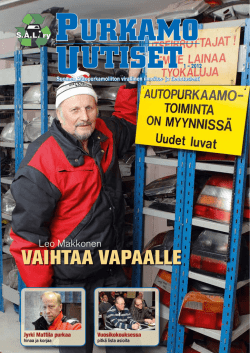 VAIHTAA VAPAALLE - Suomen Autopurkamoliitto