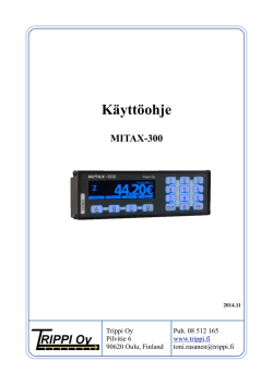 Mitax-300 taksamittarin käyttöohje (2014/11)