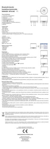 DENVER BTS-30C, Instruction manual, 2013.08.21