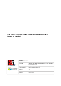 Fast Health Interoperability Resources - FHIR