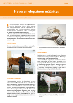 Ohje 1: Hevosen elopainon määritys (pdf)