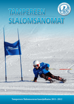 Tss lehti 2011-12 - Tampereen Slalomseura