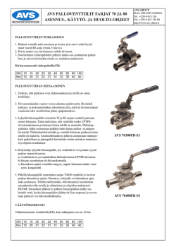 Ohje palloventtiilit-Ecostar (pdf,423.95 KB) - AVS
