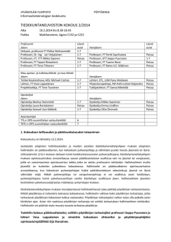 Pöytäkirja 2/2014 pdf - Informaatioteknologian tiedekunta