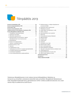 tilinpäätös 2013 (pdf) - Vuosikertomus 2014