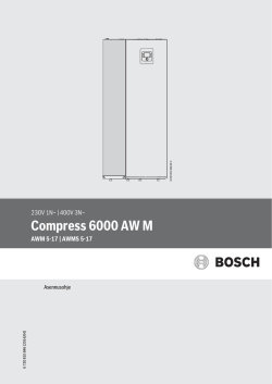 Compress 6000 AW M - Bosch lämpöpumput