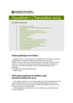 Jäsenkirje_1_tammikuu_2015 - Helsingin Taiteilijaseura