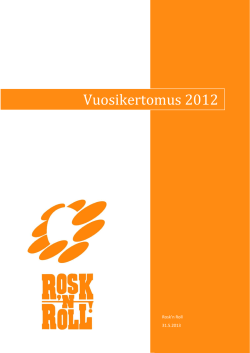 Vuosikertomus 2012 - Rosk`n Roll Oy Ab