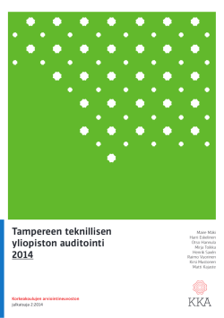Tampereen teknillisen yliopiston auditointi 2014