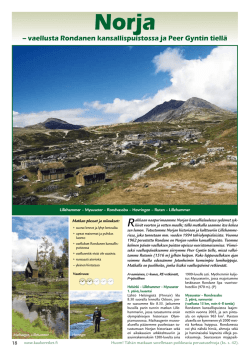 vaellusta Rondanen kansallispuistossa ja Peer Gyntin