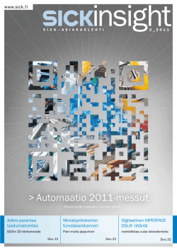 SICKinsight 2/2012 Asiakaslehti (PDF/3163k)