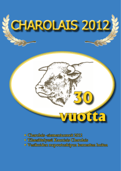 CHAROLAIS 2012 - Suomen Charolaisyhdistys