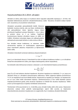 Harjoitustehtävä 20.2.2014: ultraääni