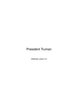 President Truman Ohjekirja - RXTX