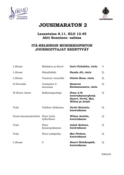 Ohjelma 2 - Itä-Helsingin Musiikkikoulu