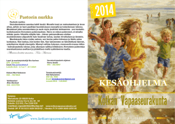 Vapaakirko kesäohjelma 2014