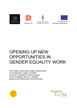 opening up new opportunities in gender equality work