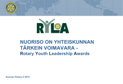 RYLA Kuhmossa 2014 - Rotarypiiri 1400