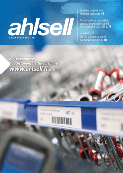 Ahlsell 3/2013 - Ahlsell Suomi
