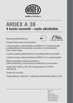 ARDEX A 38 - FinnVisage OY