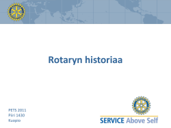 Rotaryn historiaa - Rotarypiiri 1430