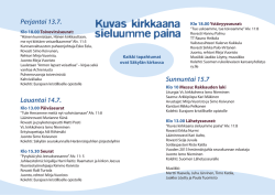 Ohjelma - Suomen rukoilevaisen kansan yhdistys ry