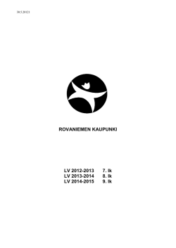 ROVANIEMEN KAUPUNKI LV 2012-2013 7. lk LV 2013