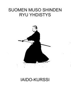 suomen muso shinden ryu yhdistys iaido-kurssi