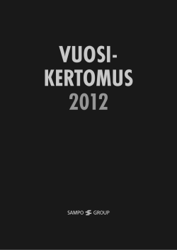 Vuosikertomus 2012 - Sampo Group / Annual Report 2012