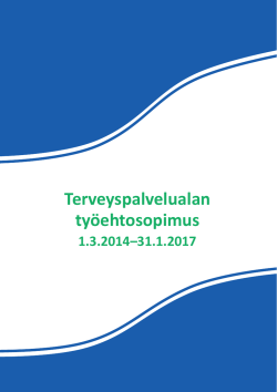 Terveyspalvelualan työehtosopimus 1.3.2014-31.1.2017