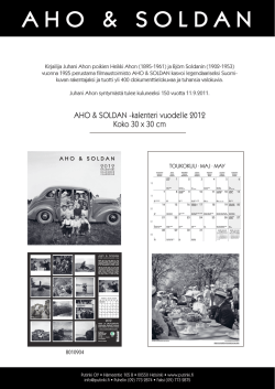AHO & SOLDAN kalenteri 2012 ja postikortit