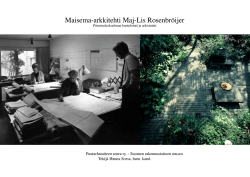 Maisema-arkkitehti Maj-Lis Rosenbröijer
