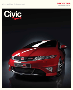 Civic Type R 07 Lisävarusteet (PDF, 996K)