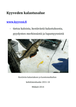 Tiedotevihkonen kalastajille (9.7.2014)