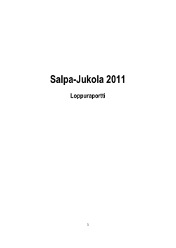 Salpa-Jukola 2011 - Vehkalahden Veikot