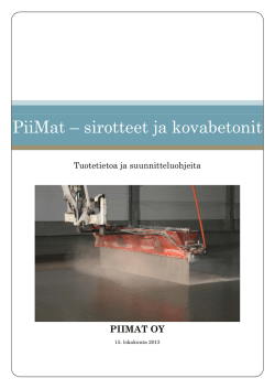 PiiMat – sirotteet ja kovabetonit