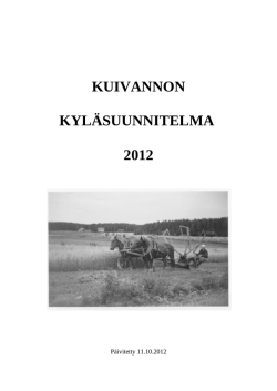 KUIVANNON KYLÄSUUNNITELMA 2012