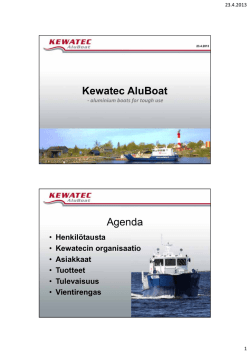 Kewatec AluBoat Agenda