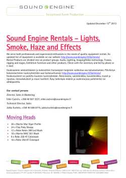Sound Engine Rentals – Lights, Smoke, Haze and Effects