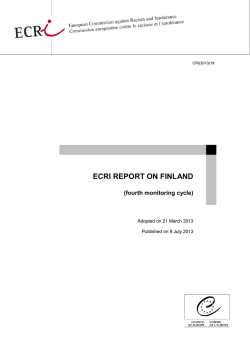 ECRI REPORT ON FINLAND