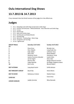 Judges List KV 2013