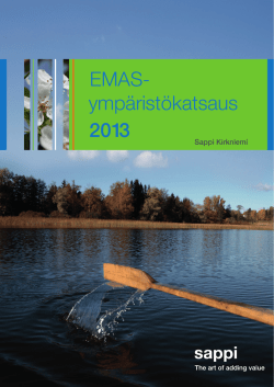 EMAS- ympäristökatsaus 2013