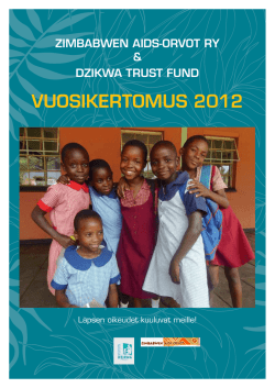 Vuosikertomus Zimbabwe2012FI_final.pdf - Zimbabwen Aids