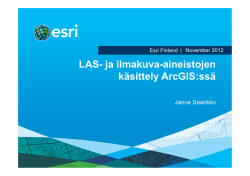LAS- ja ilmakuva-aineistojen käsittely ArcGIS:ssä - Esri